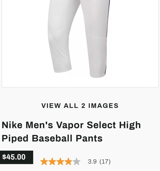 Nike Mens Vapor Select High Piped Baseball Pants - Picture 5 of 5